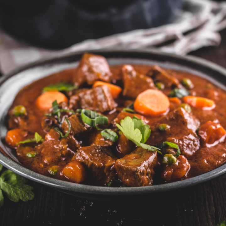 bowl of beef and potato stew