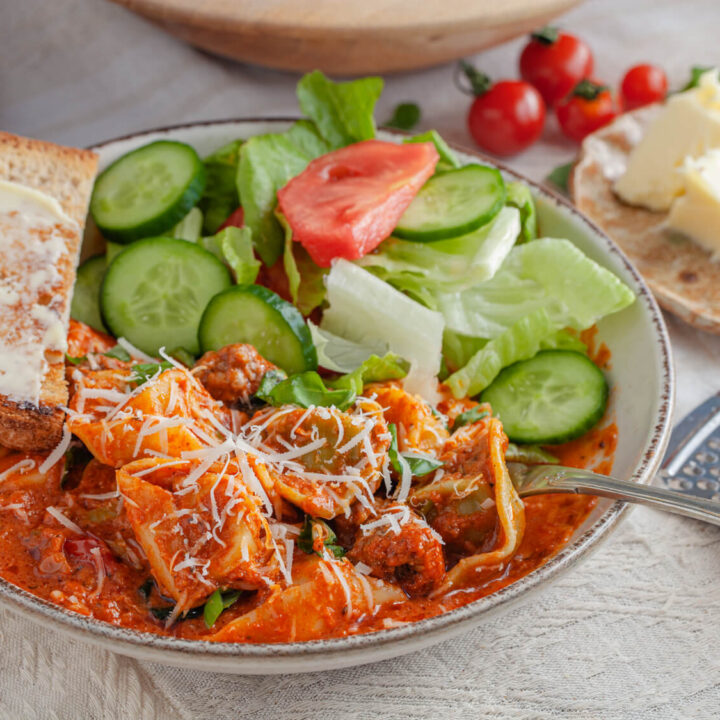Italian Sausage and Tomato Skillet Tortellini