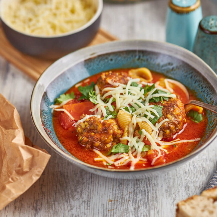 Easy Italian Meatball Soup (Homemade Meatballs Recipe)