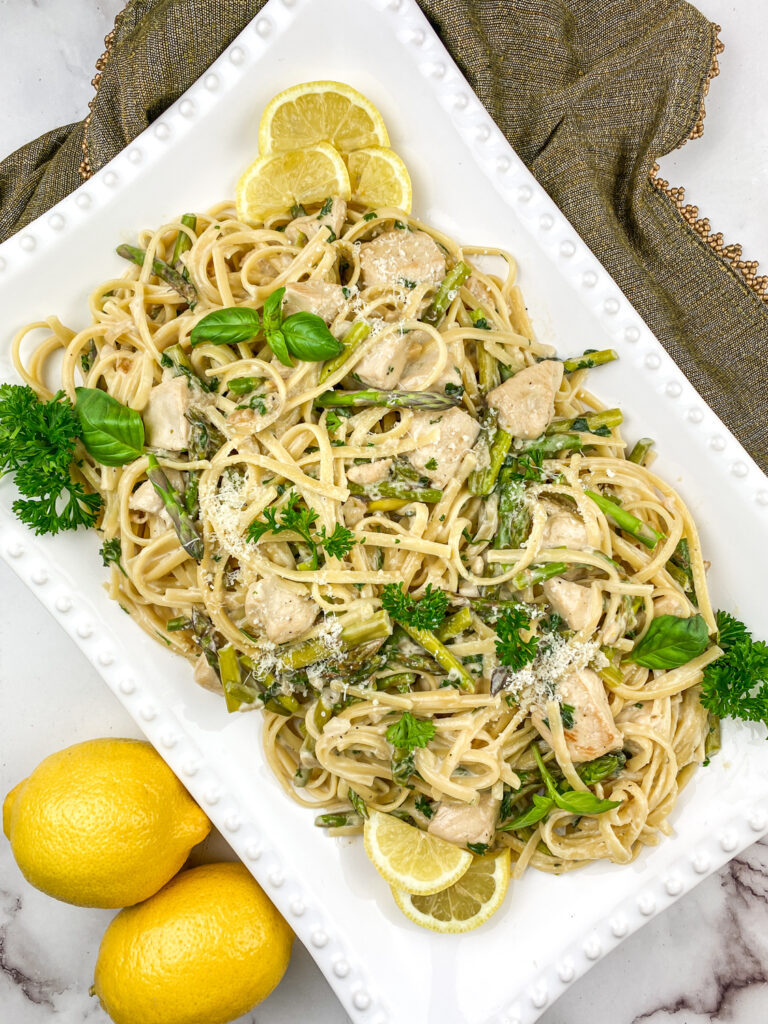 Creamy Chicken and Asparagus Linguine Recipe