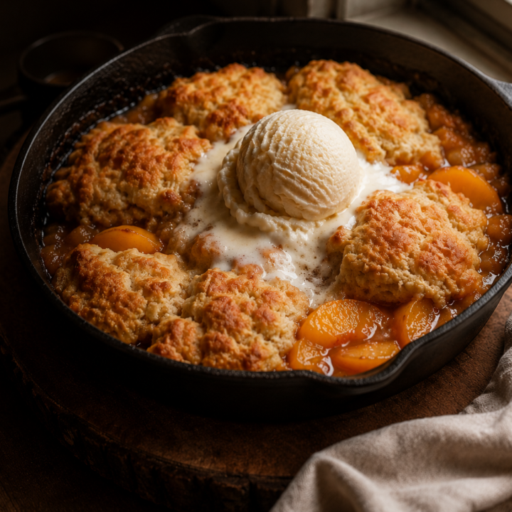 Easy Soul Food Peach Cobbler