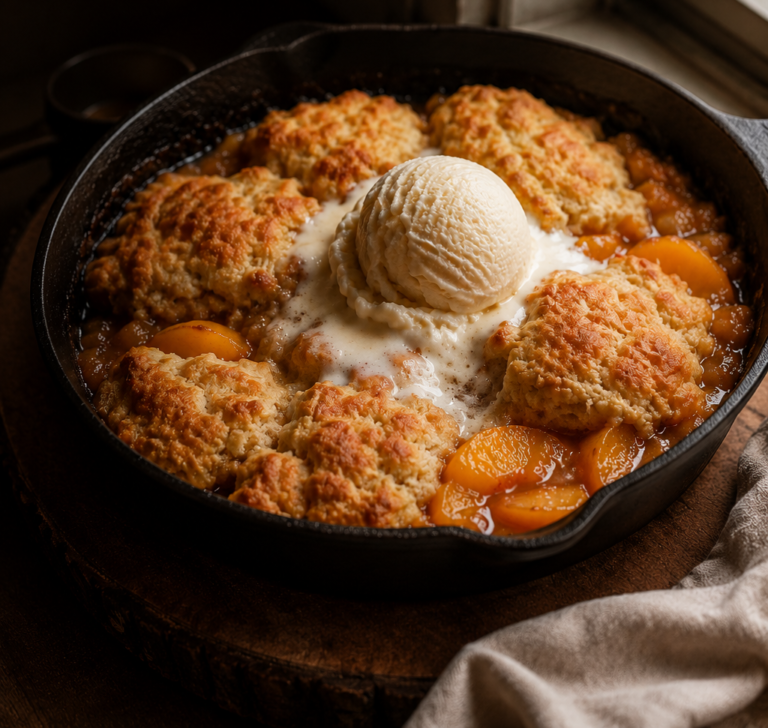 Easy Soul Food Peach Cobbler